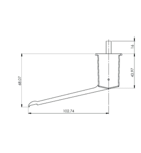 ALPRO  Paddle Handle with Extended Cam Plug & Spindle